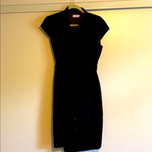 Calvin Klein Black Cap Sleeved Dress